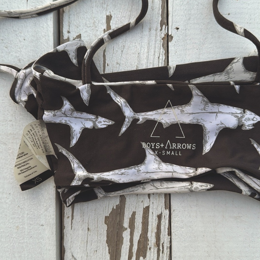 ❣️HOST PICK❣️ Boys + Arrows Hood Fish Shark Bikini Top - Picture 8 of 9